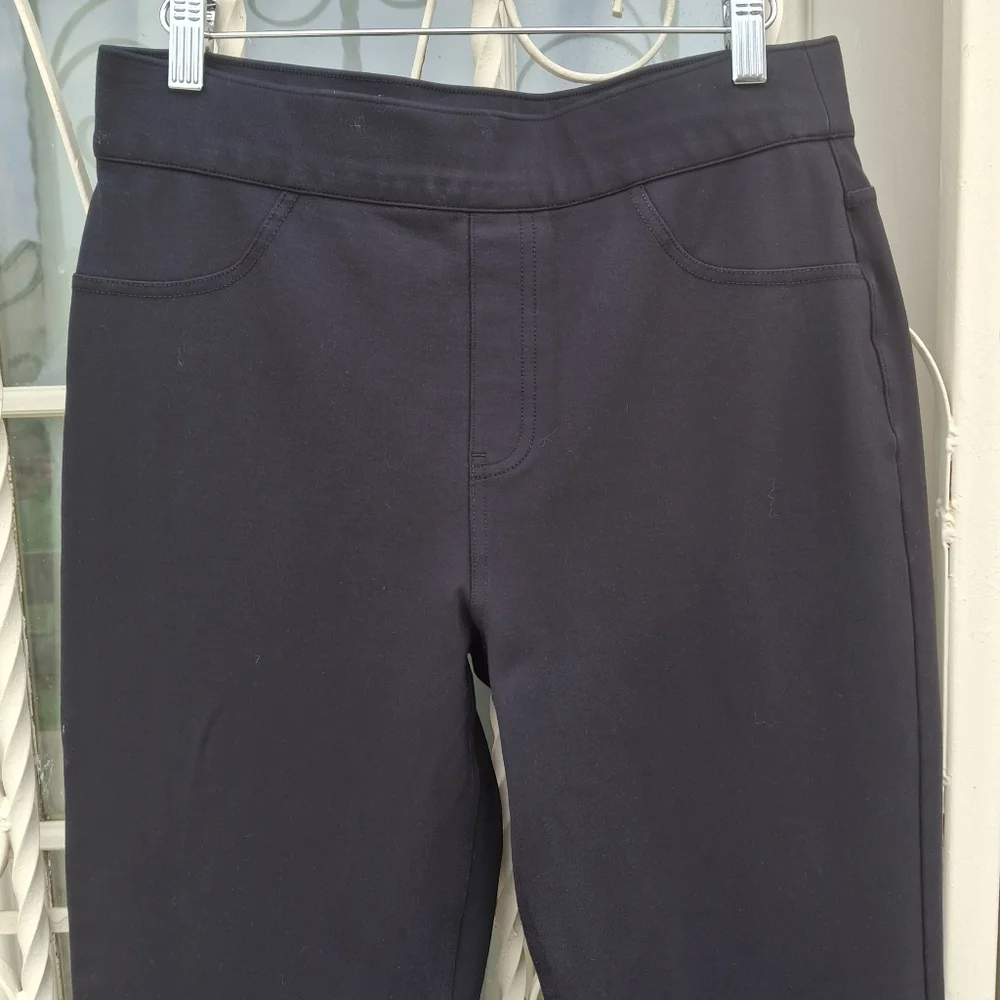 SPANX The Perfect Cropped Flare Black Ponte Pants 20260R   Women Size Large - Picture 6 of 16